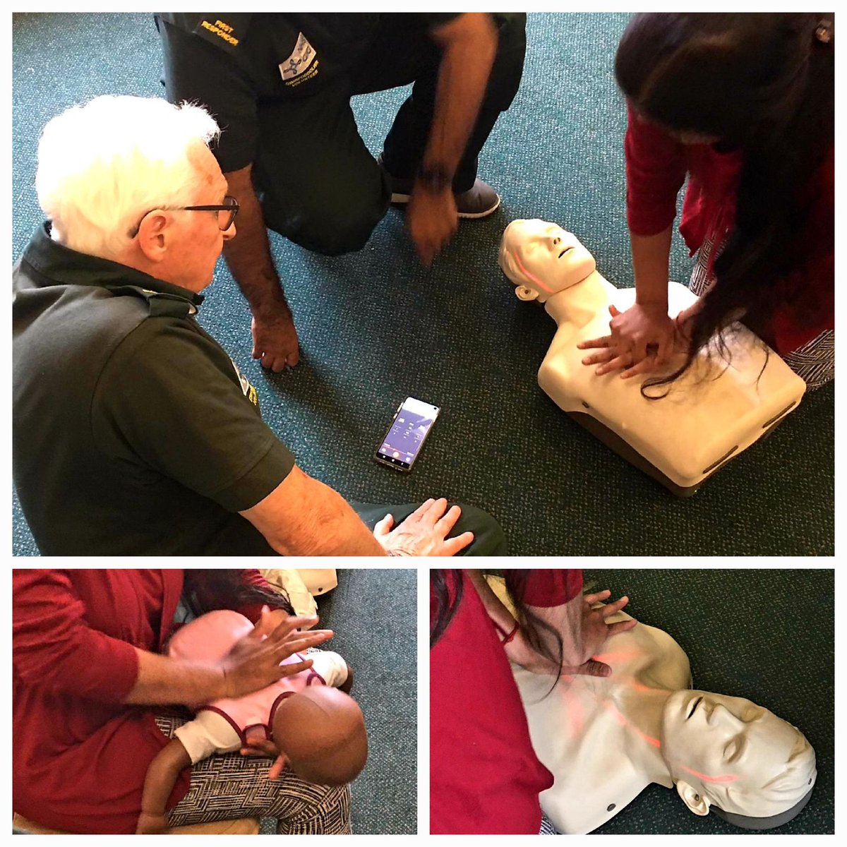 WelshAmbPECI's tweet photo. Wonderful day at Cardiff Minority Ethnic Community MEC Health Fair talking about @WelshAmbulance @NHS111Wales and demonstrating CPR and defibrillator skills. Lots of interest in the @reciteme tool to translate our 111 site https://t.co/CeWLJh9Uz1 into your language of choice. https://t.co/4OtTh029Tk