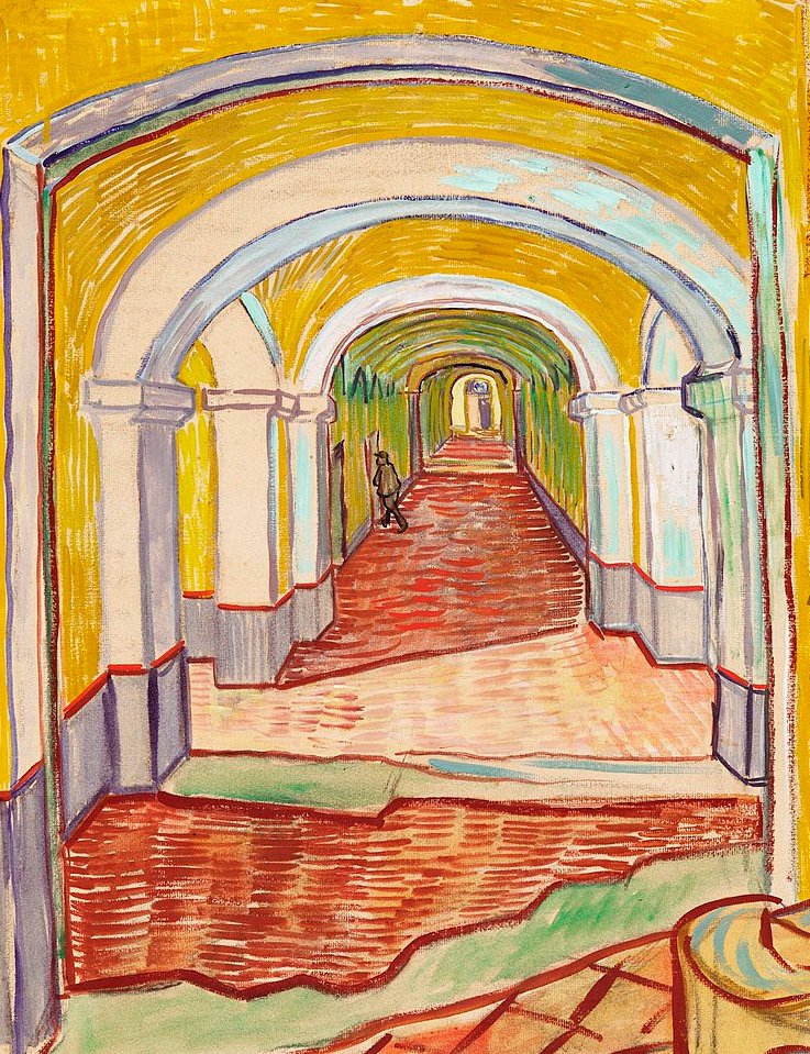 VanGoghPEI's tweet photo. In 1889, Van Gogh voluntarily entered the asylum of St. Paul near Sait-Rémi &amp; created these pieces of the corridors of the building.🎨🧑‍🎨 Share with a friend that loves art! ♥️

#Art #Vangogh #History #Immersive #Events #PEI #Canadaday #wednesdaythought #WednesdayMotivation https://t.co/GmPeVhznKo