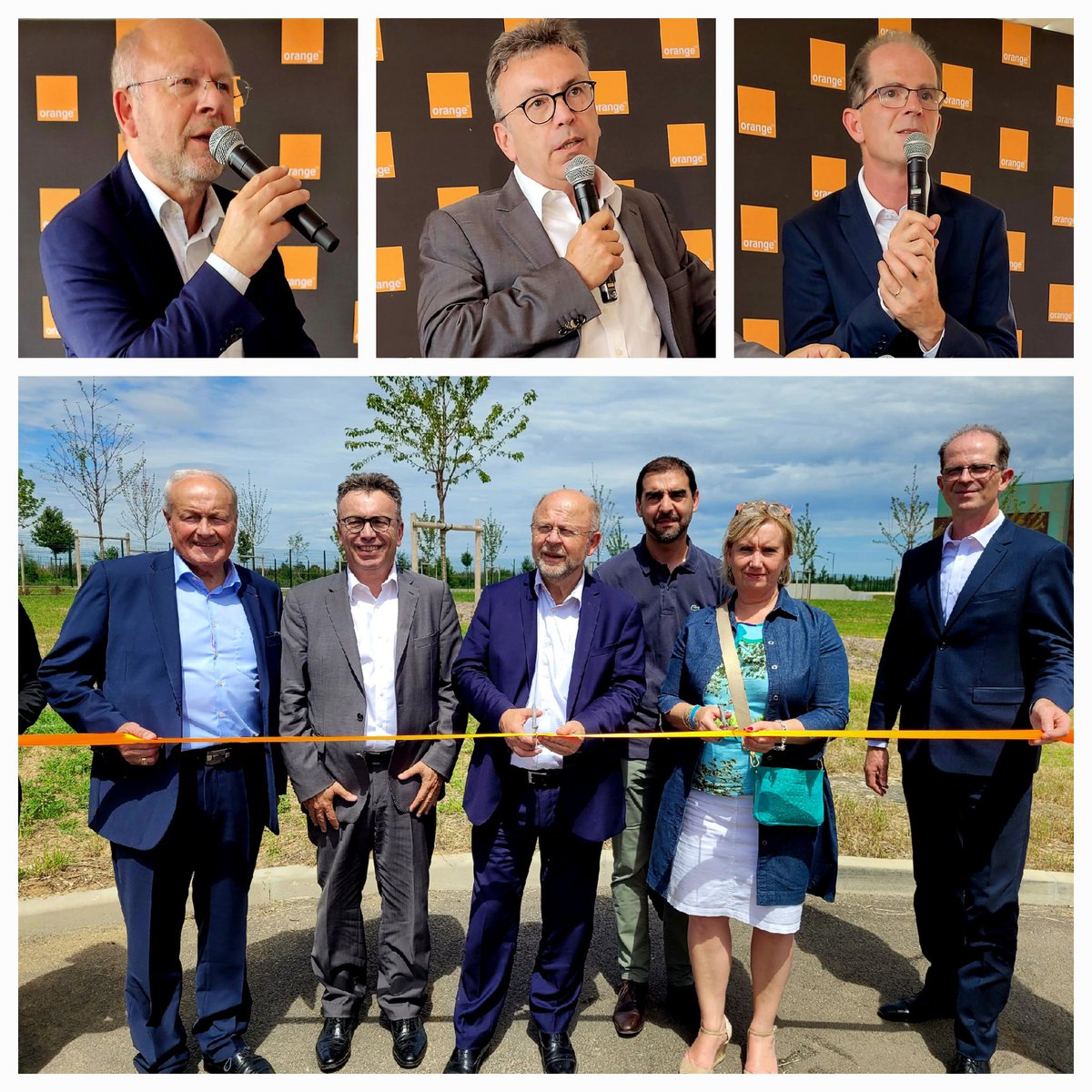Ravi d’inaugurer avec <a href="/MarcBlanchet75/">Marc Blanchet</a> aux côtés de <a href="/jpgorges/">Jean-Pierre GORGES</a>, le #DataCenterOrange « Centre-Val de Loire » sur la commune d’Amilly. Ce datacenter nouvelle génération est un atout majeur pour nos clients, notre système d’information et notre efficacité énergétique