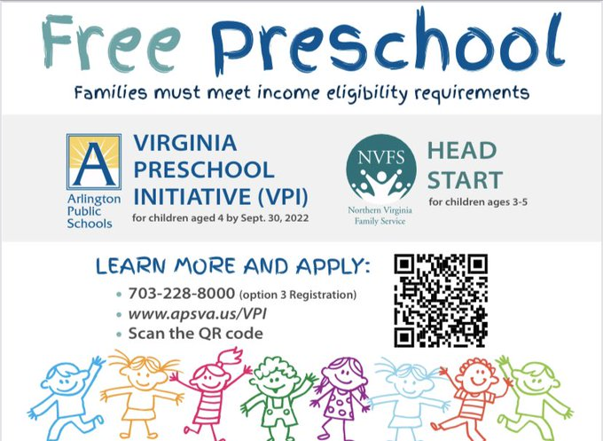 Eagle families - do you know someone with preschool aged kiddos??  Let them know about VPI at Ashlawn!! <a target='_blank' href='http://twitter.com/MsMcClainAPS'>@MsMcClainAPS</a> <a target='_blank' href='http://twitter.com/DualLangEdProud'>@DualLangEdProud</a> <a target='_blank' href='http://twitter.com/ashlawnitc'>@ashlawnitc</a> <a target='_blank' href='https://t.co/bUzZwstzUT'>https://t.co/bUzZwstzUT</a>