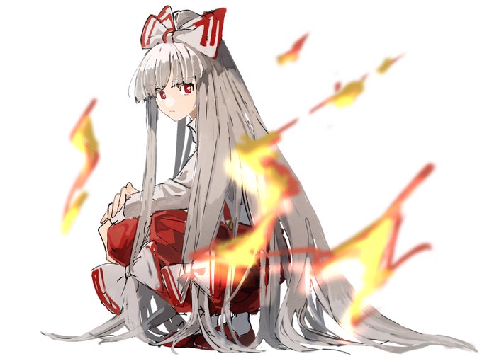 #深夜の真剣お絵描き60分一本勝負
妹紅 