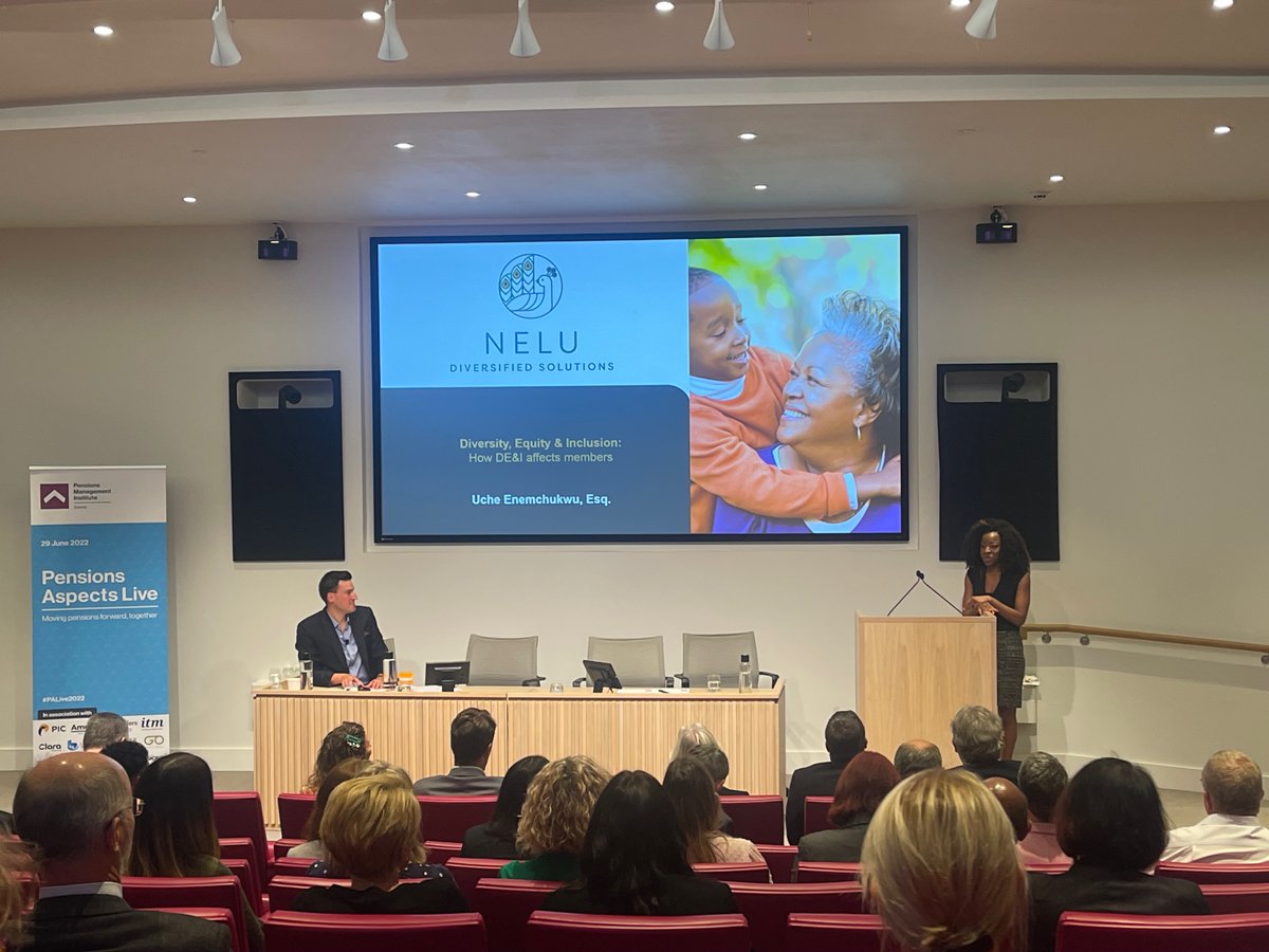 <a href="/NeluSolutions/">Nelu Diversified Consulting Solutions</a>, Chief Executive Officer – <a href="/EsqUche/">Uche Enemchukwu, JD, LLM</a> hosted an intriguing session on diversity, equity &amp; inclusion. Uche specifically looked at the D&amp;I journey for pension schemes and how equity and inclusion can improve outcomes for all savers. 

#PALive2022