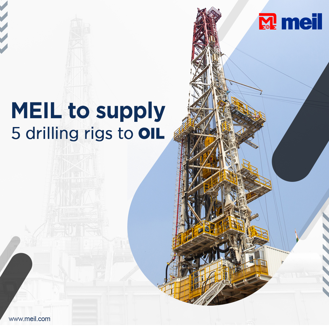 The MEIL has received another notable order for five 2000HP variable frequency drive (VFD) drilling rigs from Oil India Limited. It will manufacture & supply these rigs in three lots.
#meil #oilrigs #oilandgas #oilindia @ONGC_