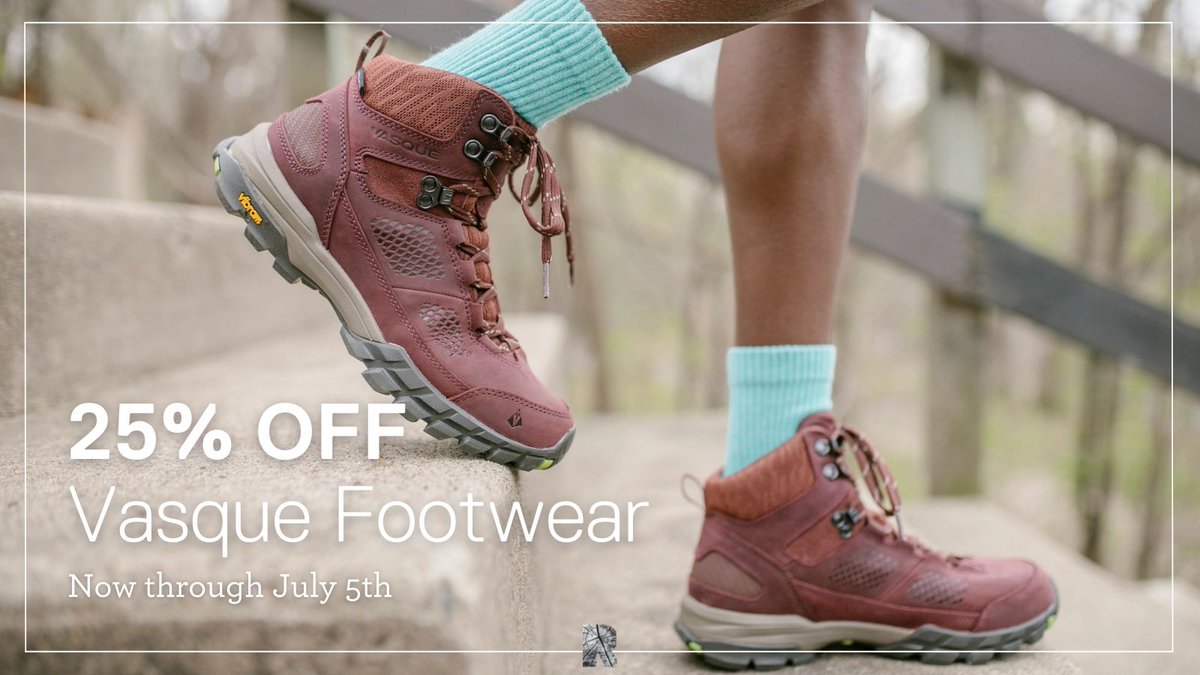 The 4th of July Sale is on! Save 25% on hiking shoes and boots from Vasque now through July 5th.
Shop Now: ruggedoutdoors.com/collections/va…