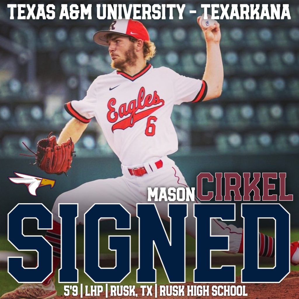 Signed ✅ Welcome to the TAMUT Family 🦅⚾️ Mason Cirkel!

Go Eagles!!