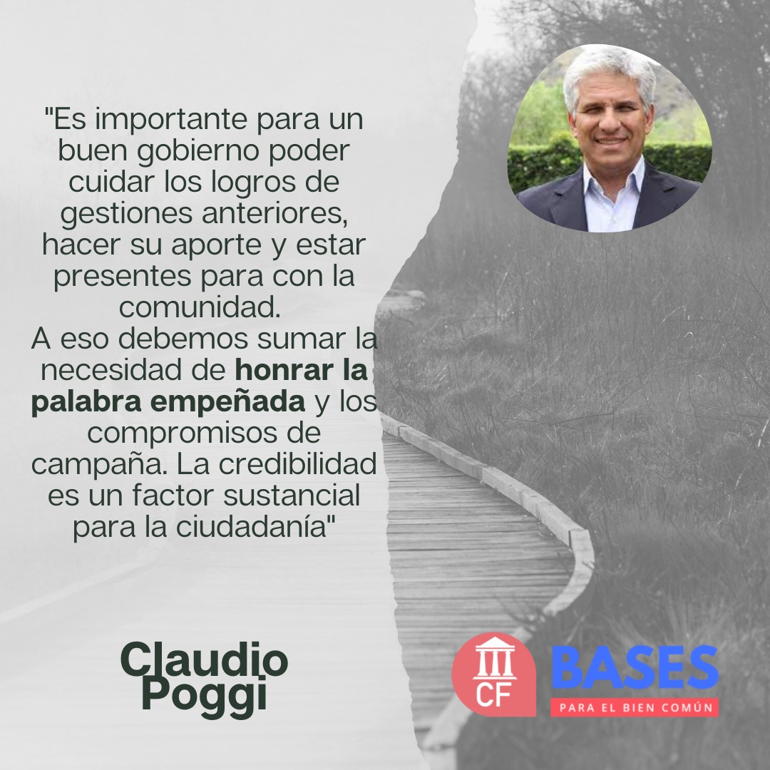 basesbiencomun's tweet photo. "Debemos honrar la palabra empeñada y los compromisos de campaña. La credibilidad es un factor sustancial para la ciudadanía" @claudiojpoggi 

#ProgramadeConducciónPolíticayLiderazgo
#ConversatorioconDirigentes https://t.co/TogmCLaCAu
