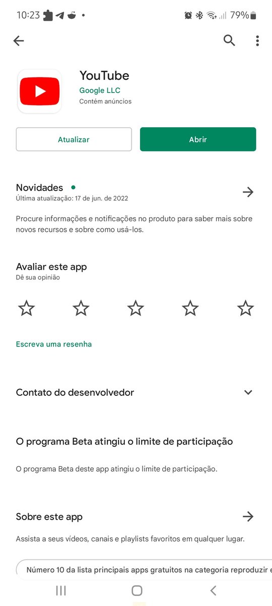 EroX1992's tweet photo. @TeamYouTube Temos um problema. Quando eu desinstalo, ele apenas remove todas as att do app. Fica assim. YT é tipo app padrão do dispositivo. https://t.co/CUSgmZYQwI