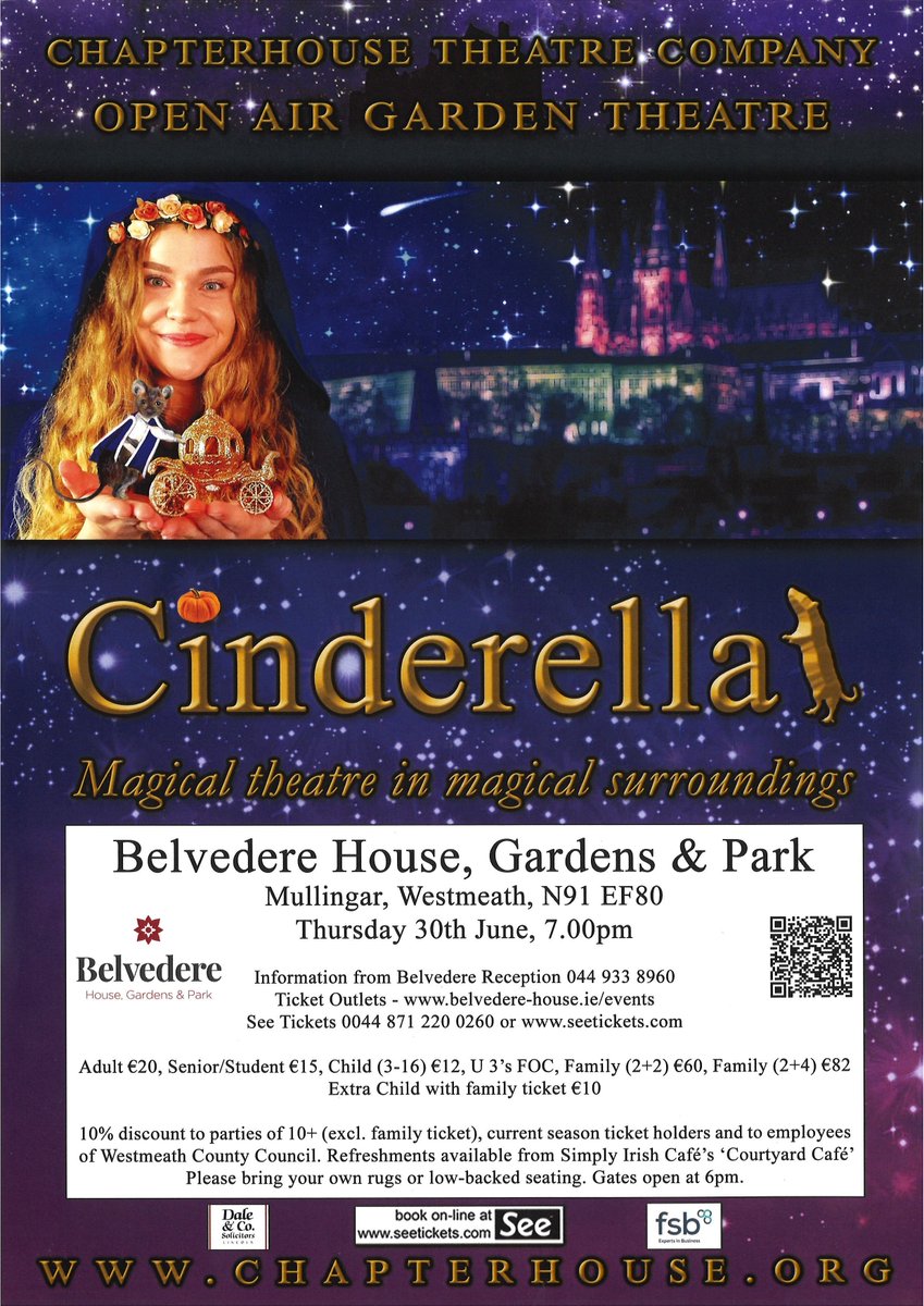 Looking forward to welcoming @chapterhouse_co back to #Belvedere on June 30th for a performance of Cinderella! Book tickets in advance at belvedere-house.ie/Events/index.h… @si_cafes #Mullingar #Cinderella #Westmeath