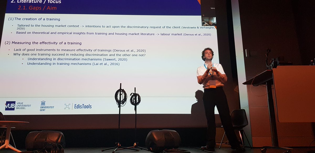 @AbelGhekiere in action @IMISCOE conference 2022 in Oslo! Presenting his work on the effectiveness of trainings to reduce #discrimination in the housing market.