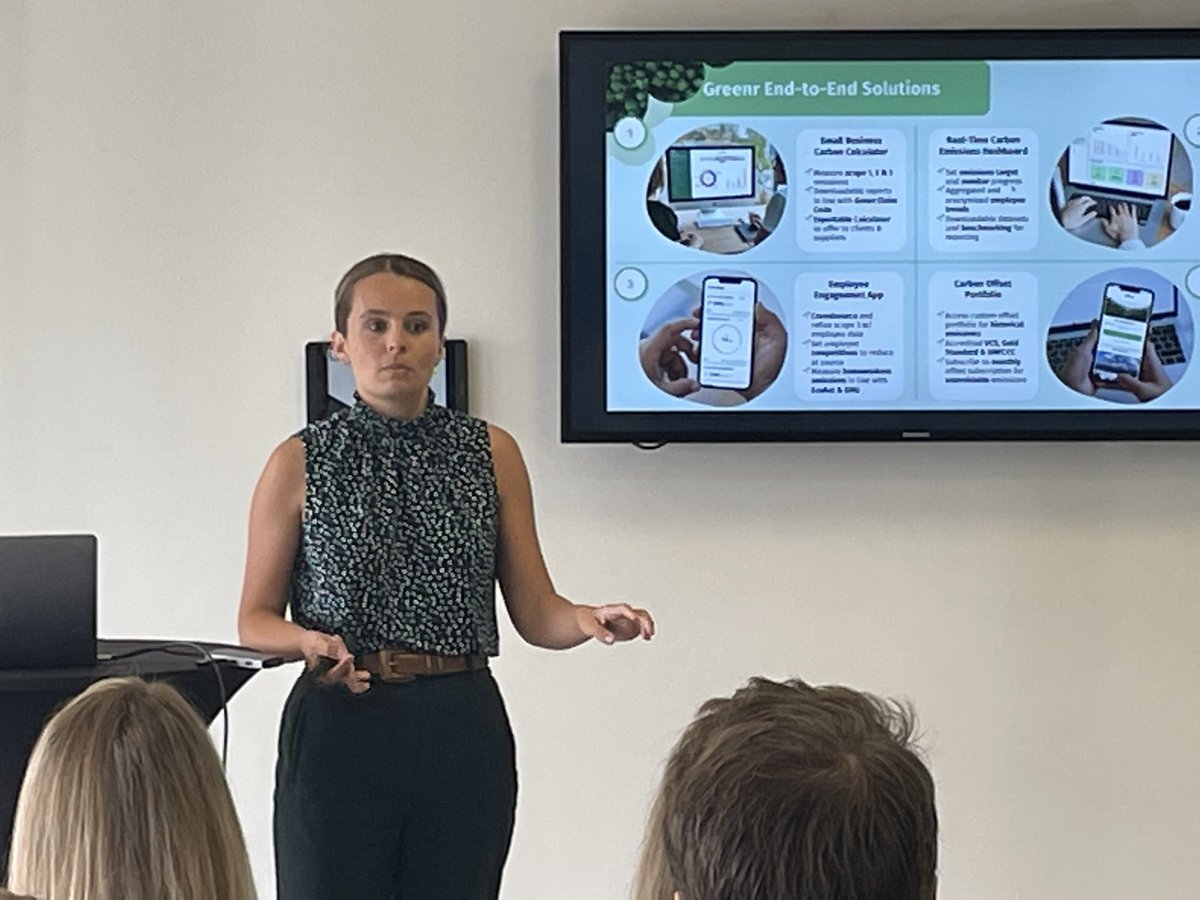 FINTECHCircle's tweet photo. Sustainability as a Service! The best SaaS!
Dr Gabrielle Bourret-Sicotte of Greenr
https://t.co/HX6I6DCH3G sharing how to engage your workforce & teach people good Eco behaviours! #carbonfootprint #greentech #esg #level39 #fintechtour https://t.co/CTa3l0v5XN