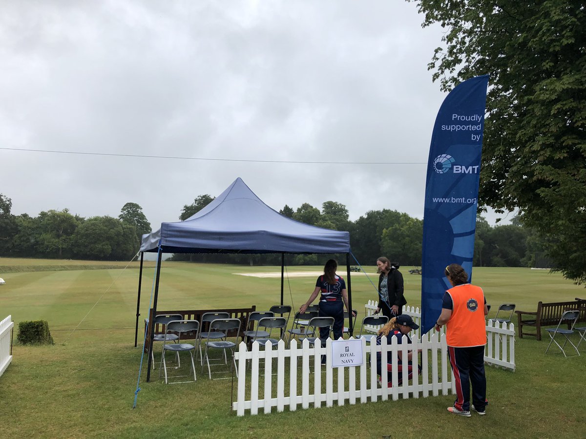 Back @FACCC_Cricket for the @UKAFCricket Women’s IST20 festival with the @RNCricket Women’s Squad!! The 5 year plan for the new look team is going ahead of target with a win against the @RAFCAWomen in match 1. Thank you to Anne from our sponsor @BMT_Defence #cricketfamily