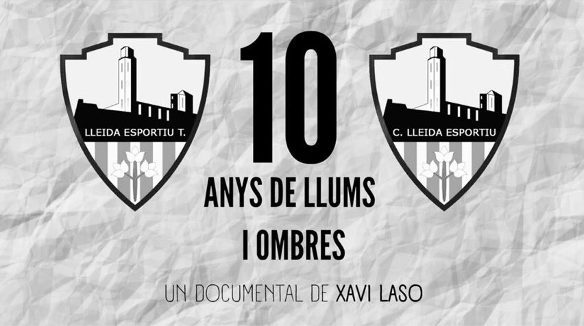 10llumsiombres's tweet photo. 4 de juliol a les 20h. 

Arriba el documental sobre els 10 anys del Lleida Esportiu dels germans Esteve a nivell esportiu, social i institucional

🟣Twitch: https://t.co/5gSrz6zAAA
🔴YouTube: https://t.co/0CVP4QMhZT

#10AnysdeLlumsiOmbres https://t.co/Tux8ZEpSAF