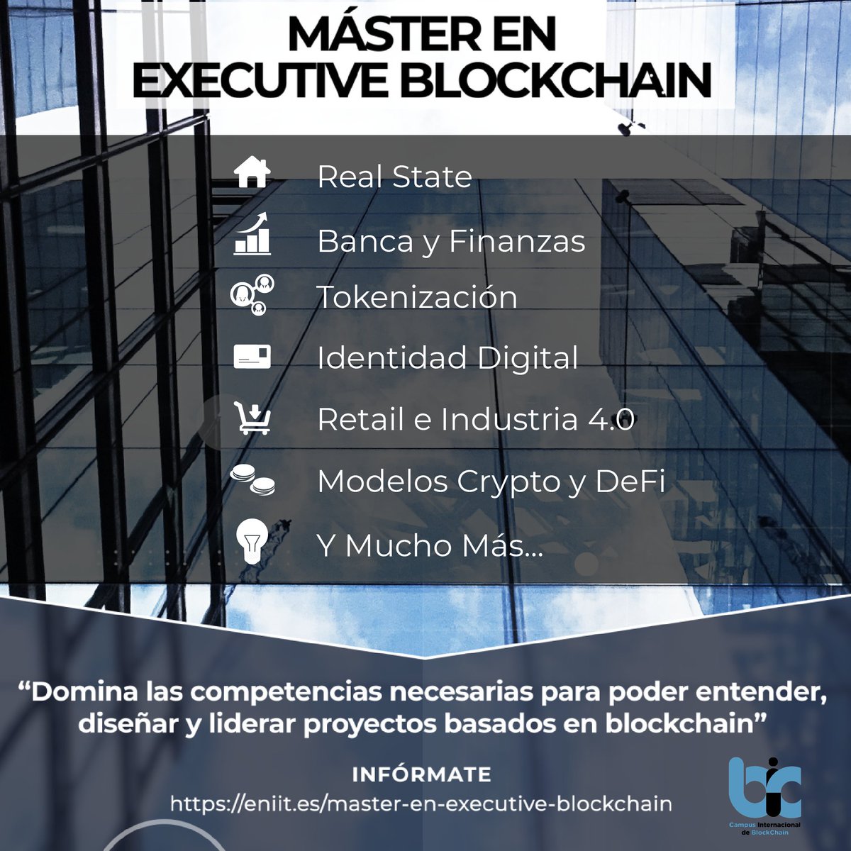 Master_BCH's tweet photo. 🔝🔝 Entiende, diseña y lidera proyectos basados en Blockchain, con nuestro Máster en Executive Blockchain 👉🏻👉🏻INFÓRMATE: https://t.co/PbR9VaXxyF

#blockchain #Criptomonedas #NFTs #DeFi #formacion #aprendizaje #Master #emprender #innovacion #Finanzas https://t.co/ZHxr8ZMnvY