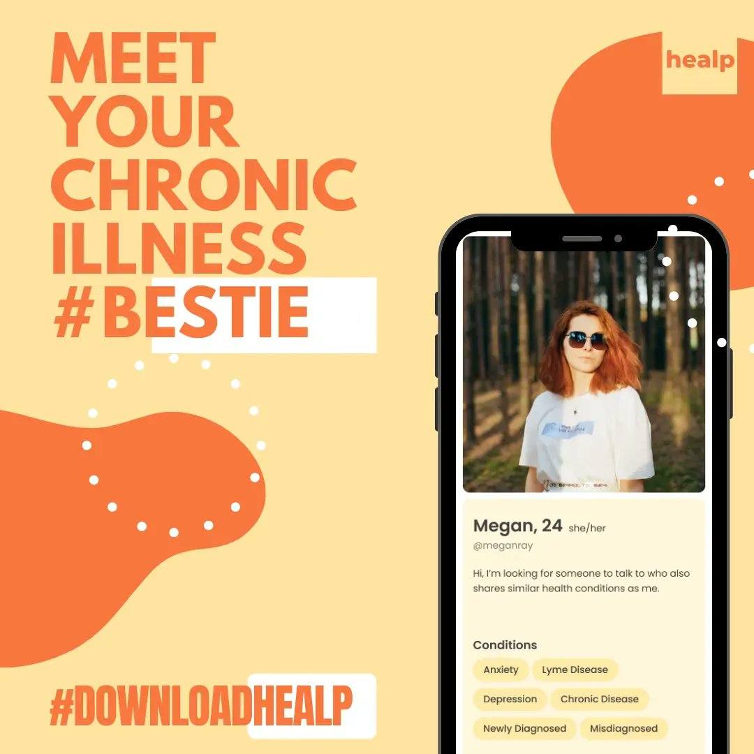 We are thrilled to announce that Healp App has officially launched on both IOS ( buff.ly/3OwnZDV) and Android ( buff.ly/3I7eIA4). Come meet your #chronicillness bestie!

#healpapp #chronicpain #chronicdisease #chroniccondition #rarediseases  #womenshealth