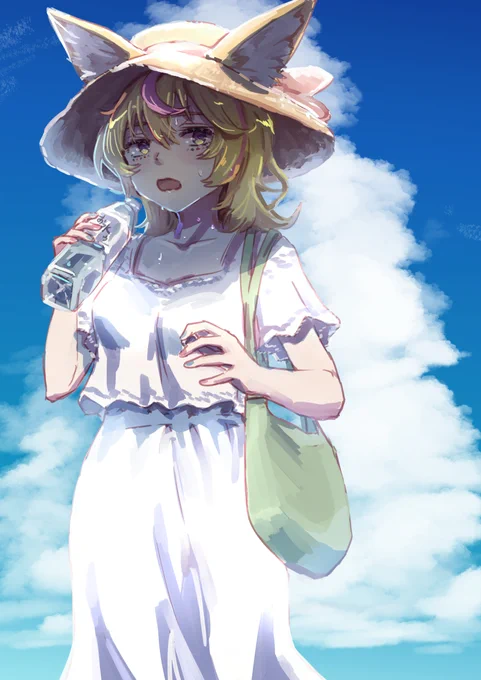 暑すぎる...#絵まる 