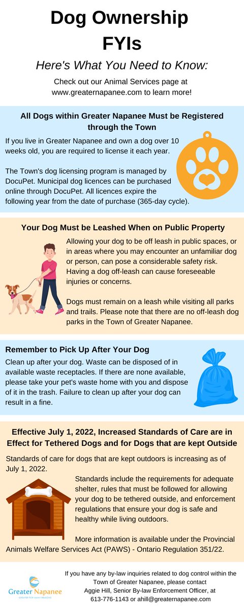 Did you know that as of July 1, 2022, the standards of care for keeping dogs outdoors will be increasing? You can learn more by reading the Provincial Animal Welfare Services Act: ontario.ca/laws/regulatio…