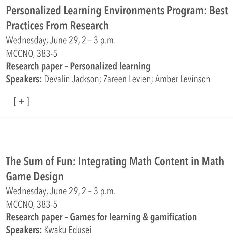 nataliebmilman's tweet photo. 2x2=4 more #ISTELive22 #ISTE2022 sessions left before the conf ends! Come learn about #ComputerScience & #AcademicIntegrity, what #EdTech research we need "post"-pandemic, #PLNs #PersonalLearningEnvironments, and #math #GameDesign! https://t.co/NremfWFhnV