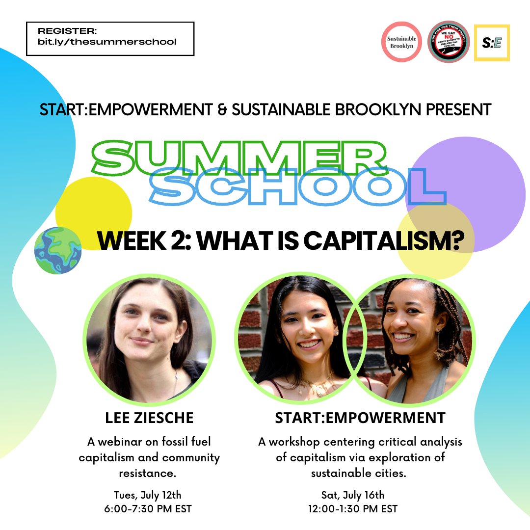 Join us for Week 2 of the Summer School led by Lee Ziesche (of @nonbkpipeline) and Alexia Leclerq & Kier Blake (of #startempowerment), community-oriented organizers who actively center a leftist economic framework as part of achieving #collectiveliberation.