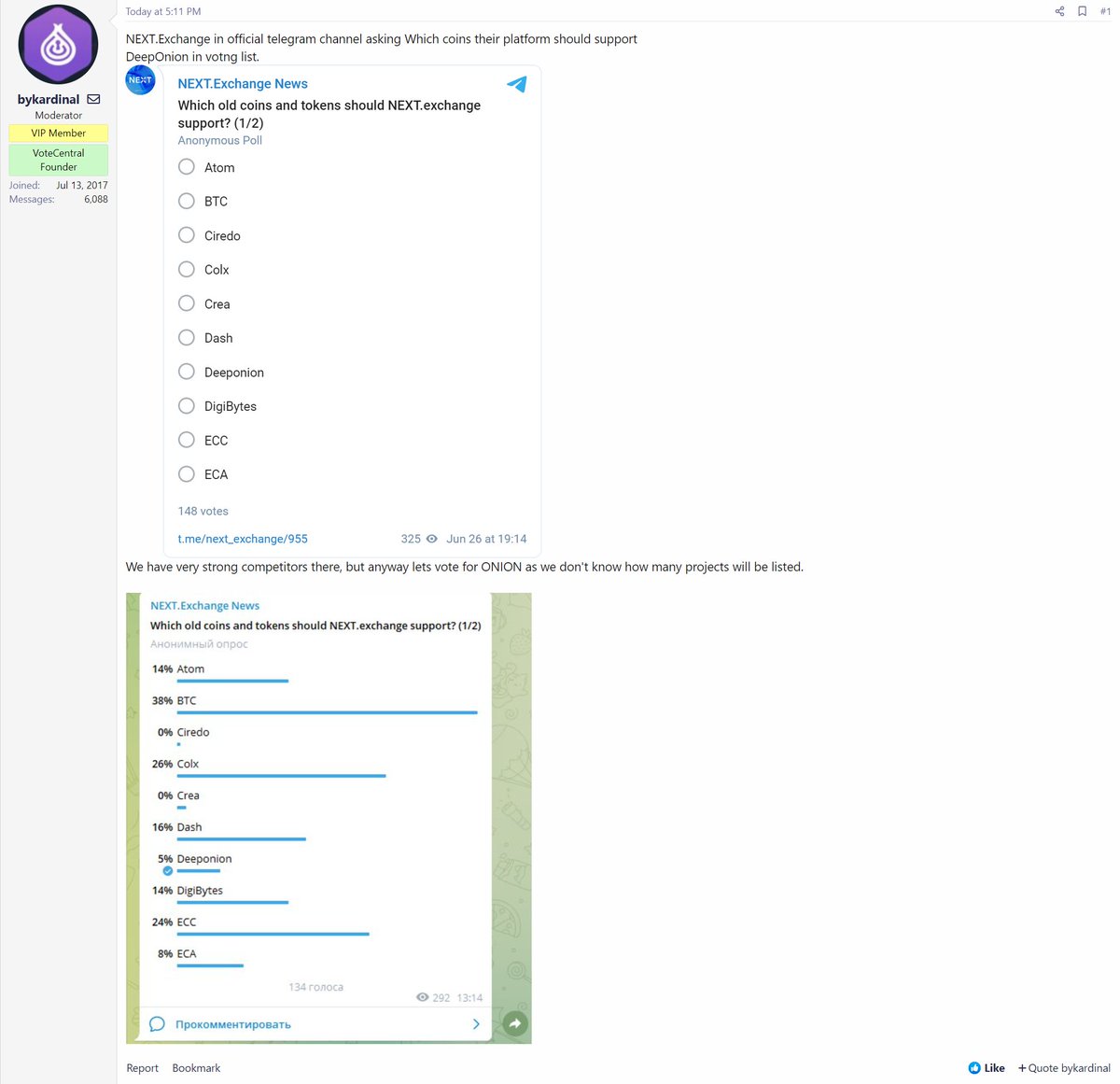 DeepOnionOfficial (🧅 , 🧅) (@deeponiondao) on Twitter photo #DeepAnnouncement: There is a <a href="/NextExchange/">NEXT.exchange $NEXT</a> telegram vote happening, go support DeepOnion in our telegram. Details are here:
deeponion.org/community/thre… #DeepAnnouncement: There is a <a href="/NextExchange/">NEXT.exchange $NEXT</a> telegram vote happening, go support DeepOnion in our telegram. Details are here:
deeponion.org/community/thre…