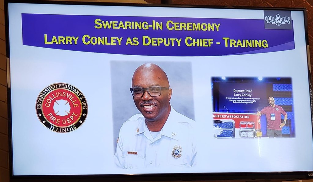 Thanks for all who attended the swearing in last night in Collinsville, Illinois… looking forward the serving the Collinsville Fire Department <a href="/LarryLDCConley/">larry conley</a> @CollinsvilleIL  <a href="/FireInstructors/">ISFSI</a> <a href="/Local_2625/">Collinsville IAFF</a> <a href="/fireengineering/">Fire Engineering</a> @FDIC