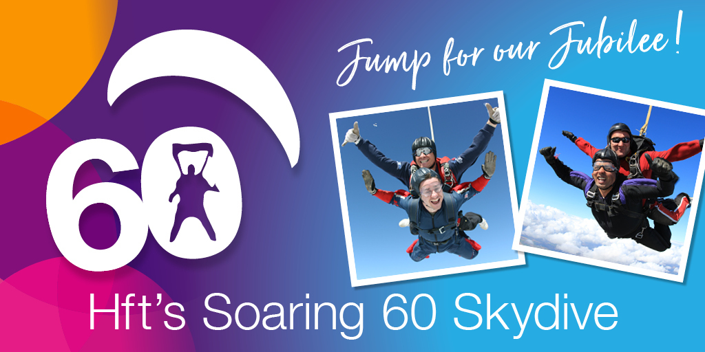 KMatthewsHft's tweet photo. This September, @Hftonline is turning the big Six-O. Will you join us and become one of our #Soaring60 skydivers? You could help support Hft to make an incredible difference... 
https://t.co/YDVMOnDqdr https://t.co/Kze3EyCxWu