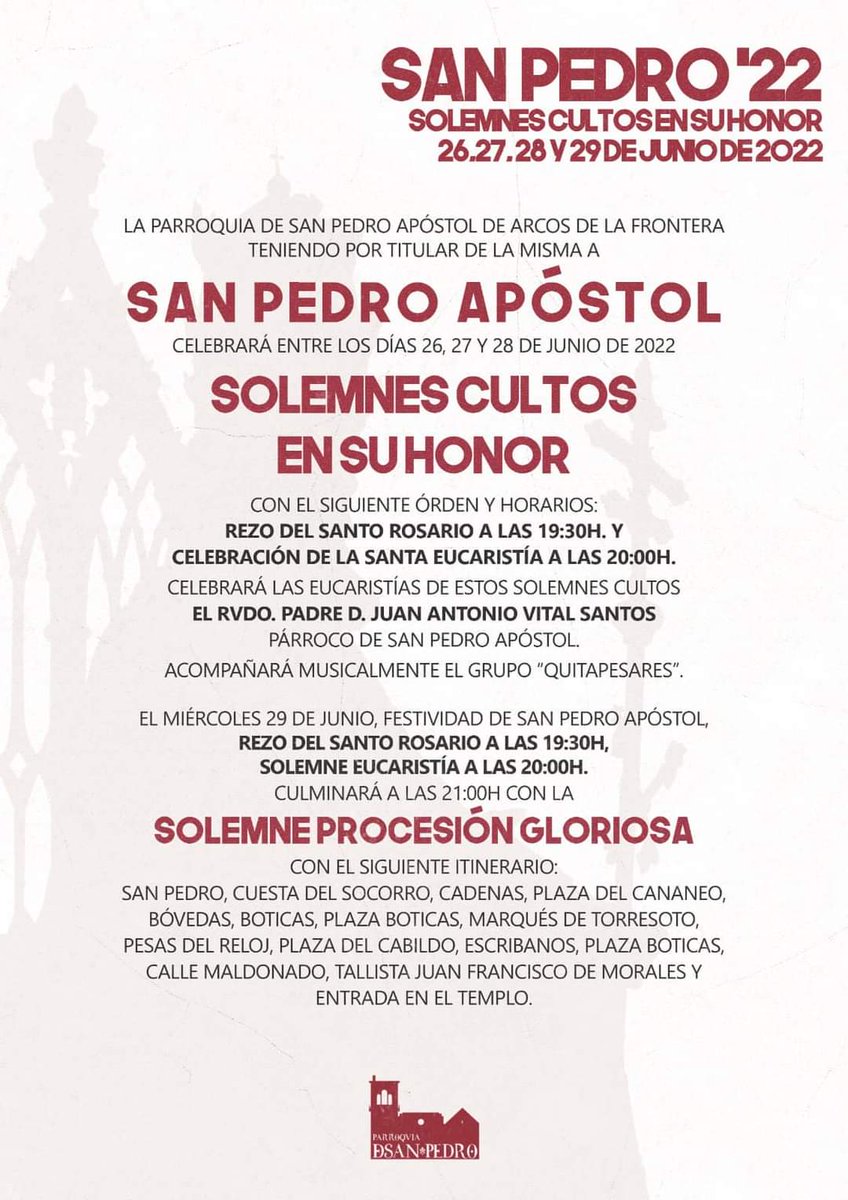 Acompañará musicalmente la Banda Municipal de Música Vicente Gómez Zarzuela <a href="/BMMVGZ/">Banda Municipal de Música Vicente Gómez Zarzuela</a>

Autor del cartel y la orla: Antonio Jaén Sánchez <a href="/ImagineJaemmm/">Antonio Jaén Sánchez</a>

#actualidadcarc