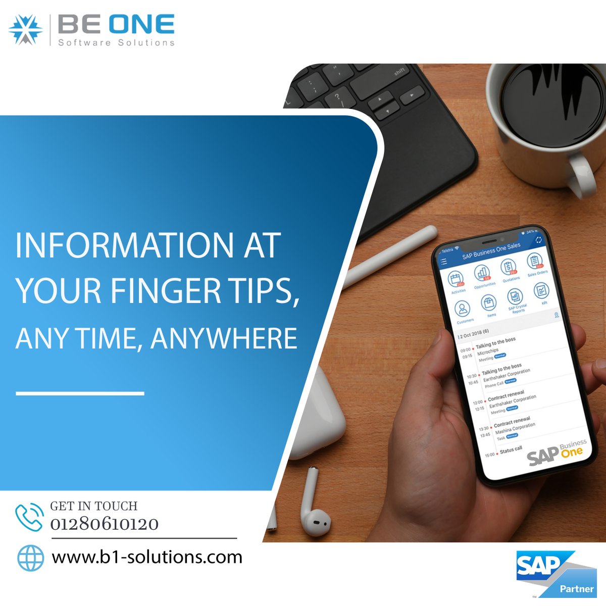 BeONESoftwareS2's tweet image. With #SAP_Business_One’s flexible delivery model, you can choose where and when to receive information. 
visit our website for more information  b1-solutions.com 
For any help on how to use it contact us  +201280610120
#Be_One #system #business_one #technical_support #SAP