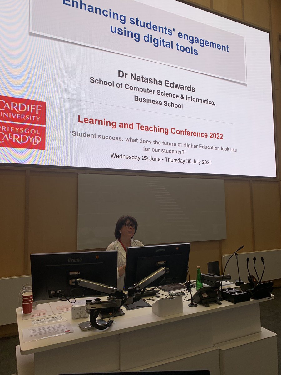 Breakout one and hearing from Dr Natasha Edwards from <a href="/CompScienceCU/">Cardiff Uni Computer Science and Informatics</a> about using digital tools to enhance student engagement