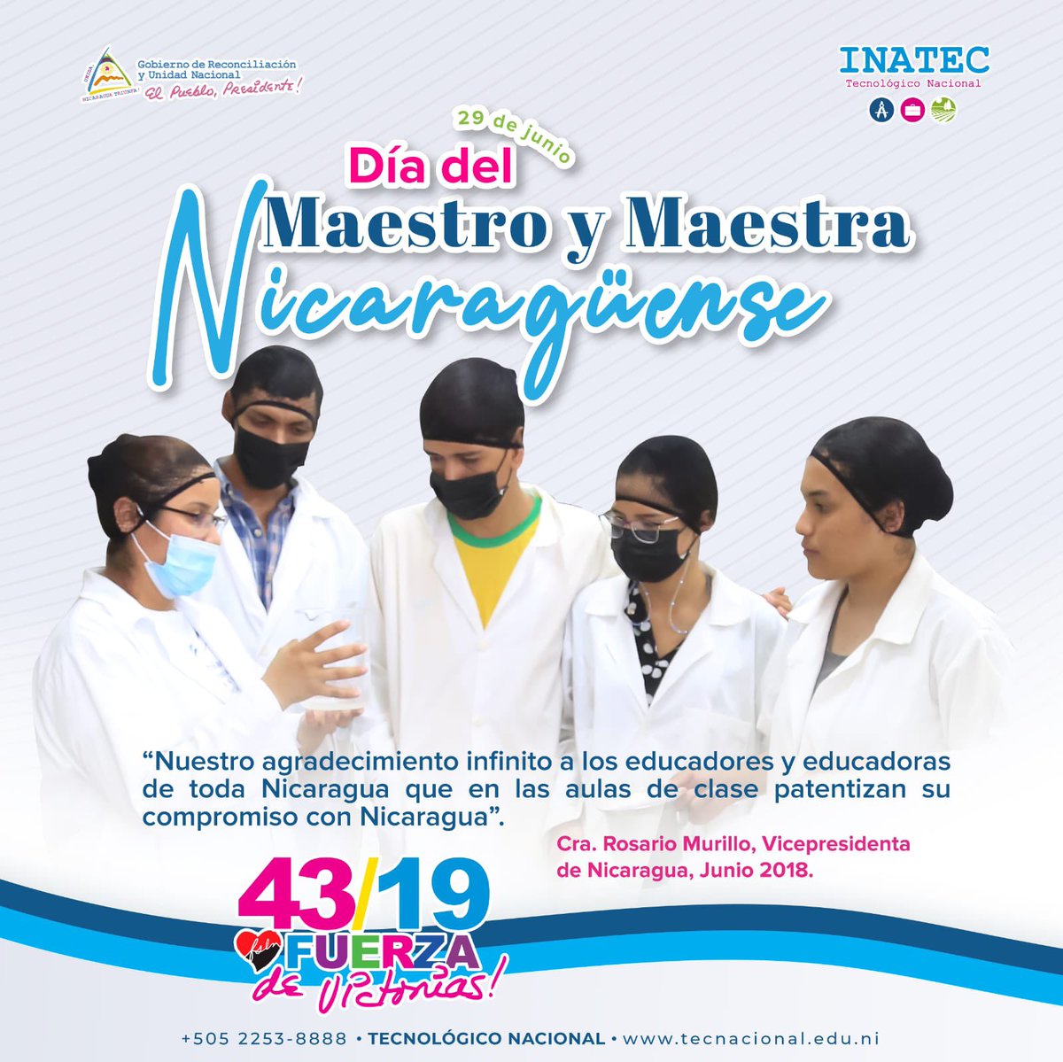 Nuestra admiración y respeto a quienes cada día desde las aulas de clase construyen victorias educativas y desarrollo humano. En MINED el 76.3 % de docentes son mujeres, así que celebramos el día de la MAESTRA y Maestro Nicaragüense, orgullosos de su protagonismo.