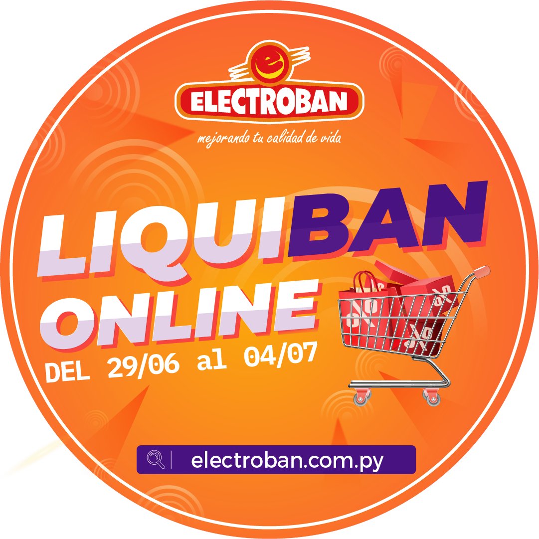 electrobanpy's tweet image. ¡ES HOY, ES HOY! 💸🤩
Llegó la Liquiban con los mejores descuentos del país! Además comprando Online con tus tarjetas de crédito aliadas tenes hasta 12 CUOTAS SIN INTERESES 🛍
¡Apúrate! Ingresa a electroban.com.py o escribinos al 📲0982 60 20 20