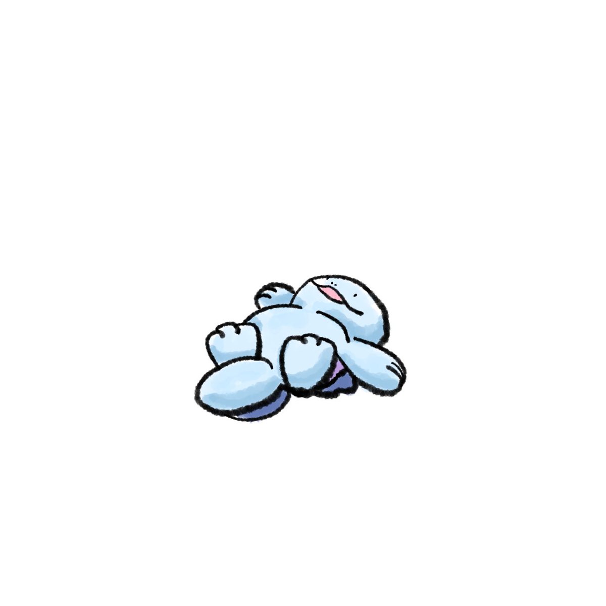 no humans pokemon (creature) white background solo simple background lying closed eyes  illustration images