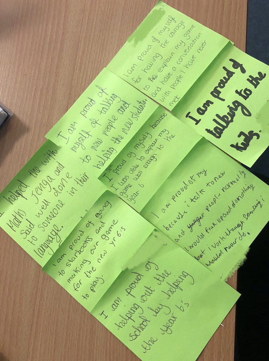 RSch_class2026's tweet photo. Our Year 7 Starbooks ambassadors have been utterly wonderful in welcoming Year 6 this week. Afterwards, they reflected on what they were proud to have achieved #weareRoundhay  #weareproudofyoutoo @RoundhayHead https://t.co/En0T8XrlLO