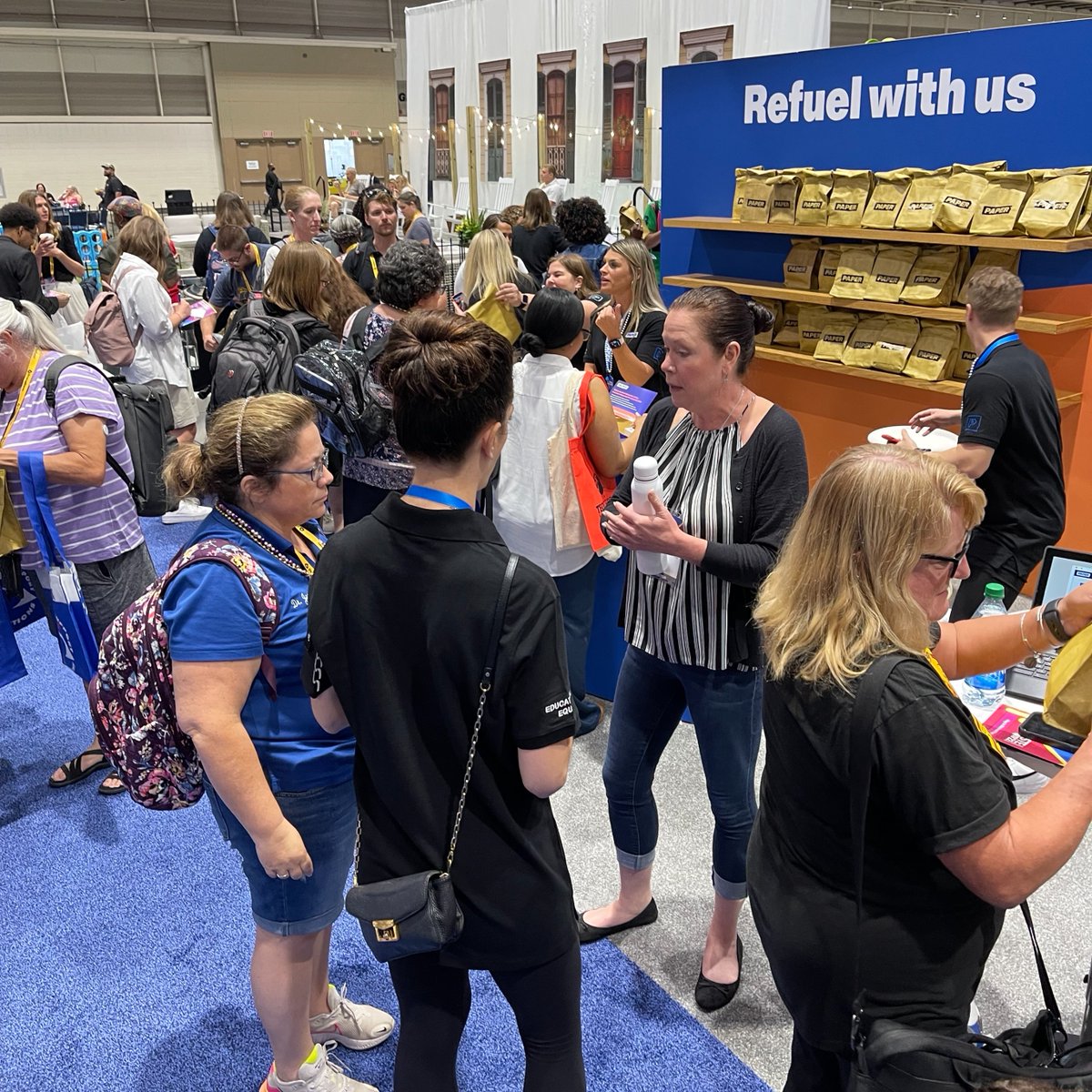 Paper takes on #ISTELive! ✈️  Our team is onsite to show you what 24/7 tutoring looks like. Stop by booth #3540 for hands-on demos, refuel with snacks, and for your last chance to enter our #WearToWin contest 🎉