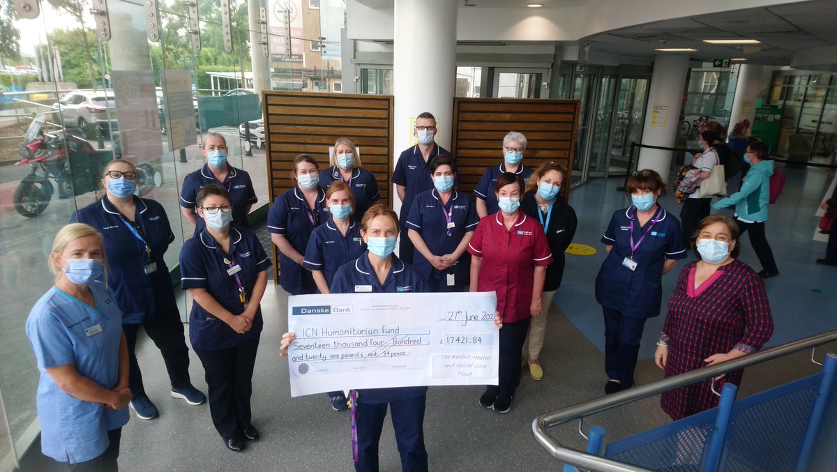 Belfast Trust (@belfasttrust) on Twitter photo A huge thank you to <a href="/BelfastTrust/">Belfast Trust</a> Nurses & Midwives who took part in the <a href="/ICNurses/">ICN</a>'s #NursesforPeace campaign to help raise vital funds for nurses across Ukraine🇺🇦
Fundraising events including bake sales, car washes and raffles were organised raising a WHOPPING £17,421.84
👏👏 A huge thank you to <a href="/BelfastTrust/">Belfast Trust</a> Nurses & Midwives who took part in the <a href="/ICNurses/">ICN</a>'s #NursesforPeace campaign to help raise vital funds for nurses across Ukraine🇺🇦
Fundraising events including bake sales, car washes and raffles were organised raising a WHOPPING £17,421.84
👏👏