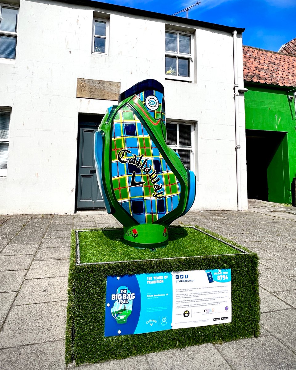 '150 Years of Tradition' by Olivia Sanderson (age 14) sits outside the site of Old Tom Morris's birthplace, a four-time Open Champion Golfer. 

Have you explored <a href="/TheBigBagTrail/">TheBigBagTrail</a> yet?

#TheBigBagTrail #StAndrews #TheHomeofGolf #Sculpture #SculptureTrail #PublicArt