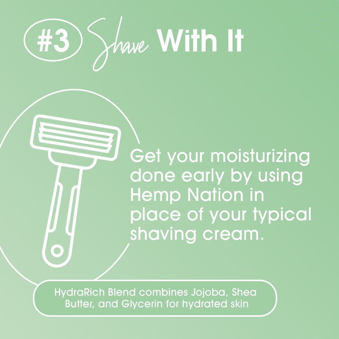 UltratanToday's tweet photo. Need some #selfcare? Try these 5 ways to use the new Hemp Nation Eucalyptus &amp; White Tea Tan Extender... Prolong your tan, nourish your nails, shave with it, make a DIY foot mask, and get an all over glow! Pick up yours at #UltratanToday. https://t.co/L303adkQ9I