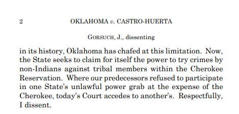 LeahLitman's tweet photo. The opening to Gorsuch's dissent: https://t.co/re6VBew0Lb
