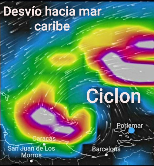 EarthquakeChil1's tweet photo. Aviso Venezuela 🔴 Informativo hace instantes en satelite, indica variación y pérdida de energía a parte del ciclon que pasará en zonas costeras Del país. Este casi un 45% se ha debilitado en su paso por Trinidad y Tobago. Lo fuerte se dirige hacia mar Caribe. https://t.co/78G6IPe95K
