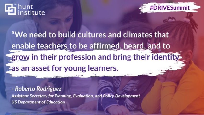 emilyfranESL's tweet photo. THIS 🔥🙌🏽 

“We need to build cultures and climates that enable teachers to be affirmed, heard, and to grow in their profession and bring their identity as an asset for young learners” ~ @RRodriguez_ED @Hunt_Institute https://t.co/c2GZPXoNG5