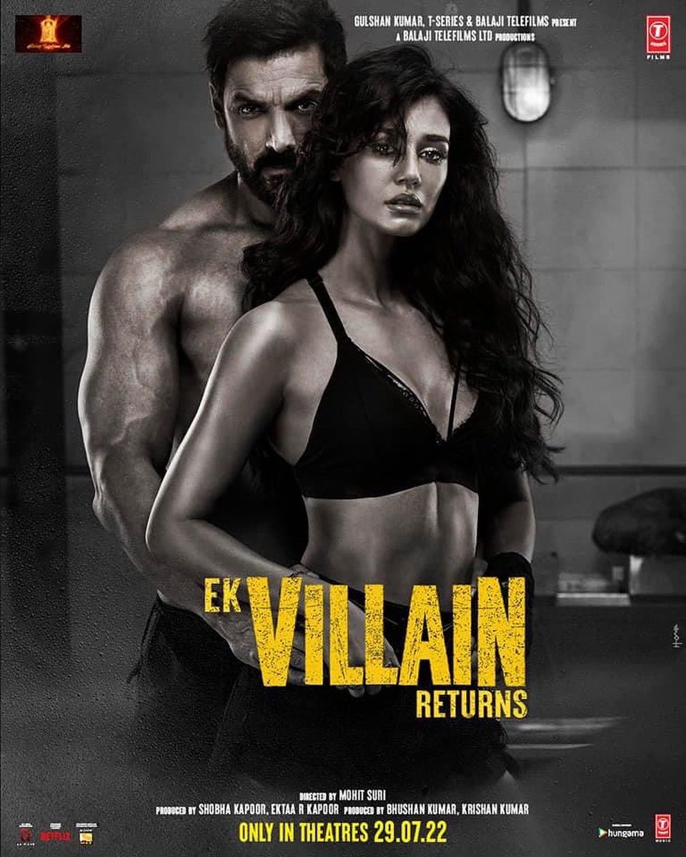 Wave_Cinemas's tweet photo. First look posters of #EkVillianReturns starring #JohnAbraham #Arjunkapoor #Dishapatani and #TaraSutaria are out. Releasing at your nearest #WaveCinemas on 29th July 2022
#WaveUpdates #ComingSoon https://t.co/BCqx7PusD6