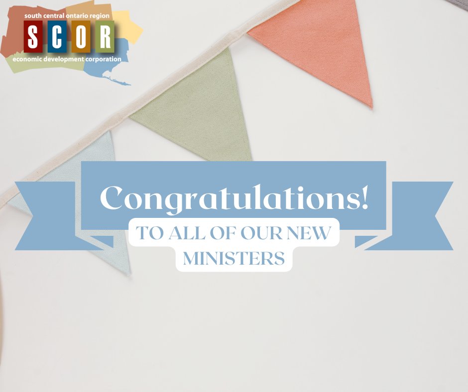 SCOR EDC would like to congratulate all of the new ministers that were elected last Friday!