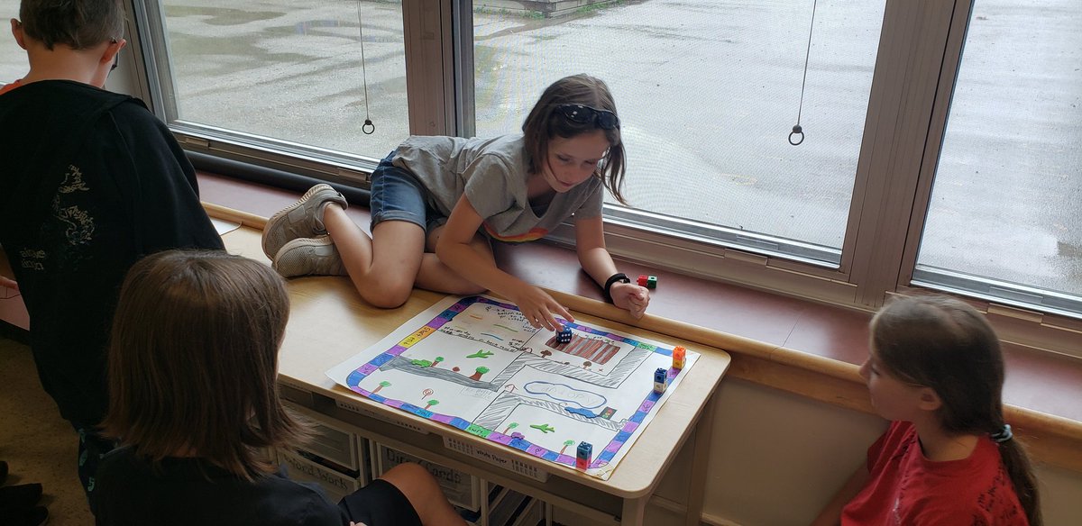 Bridget_Baker7's tweet photo. Playing the board games that we made! @jrcallwood @jrcproud #probability #lastdayfun https://t.co/eWWkwSp7Vo