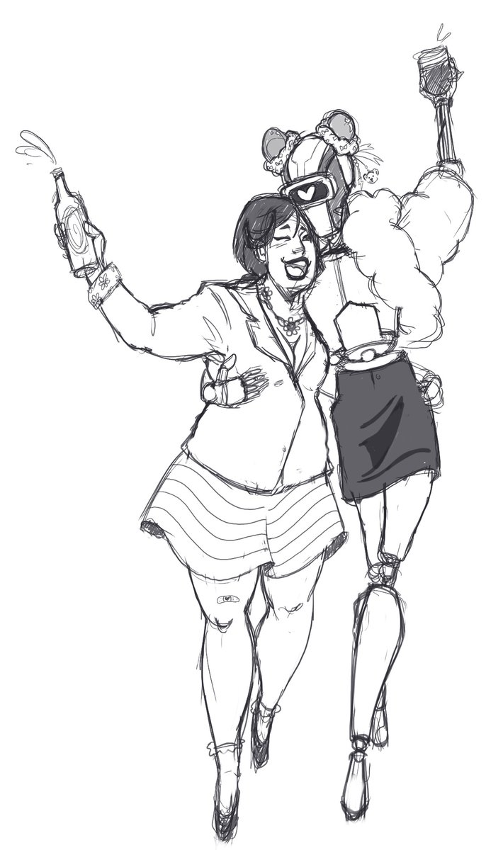 Brazentunes's tweet photo. Happy Pride! I hoped to do some dedicated fanart of some 🛳️ but please accept this OC sketch for the time being 🥰 #PrideMonth #Pride https://t.co/5PvSw5tvkm
