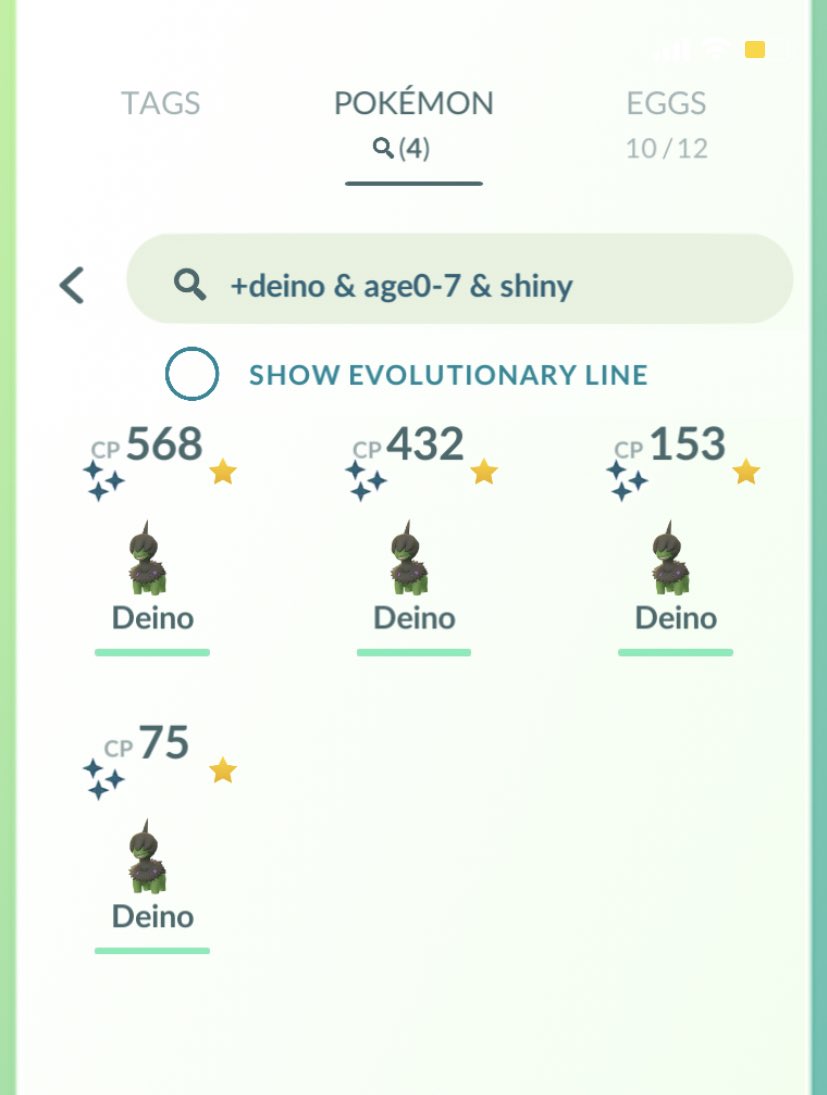 msphyduck's tweet photo. Slightly late but I’m back!

Here is what I got from Deino CD!
Not amazing but decent from home!!
•4 shinies ✨ 
•4 3*s 

#Pokemon #PokemonGo https://t.co/fkxsZzG0Rs