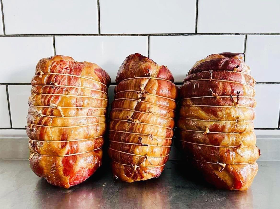 Fresh Hay Ham ready for our Market Stall at <a href="/haymarketsltd/">Hay Markets Ltd</a> tomorrow &amp; @hayartisanmarket Saturday 😋 #hayham #ham #drycured #properham #britishcharcuterie #freshham #slowfooduk #artisan #smallbusiness #independent #independentbusiness #farmersmarket #hayonwye #supportsmallbusiness