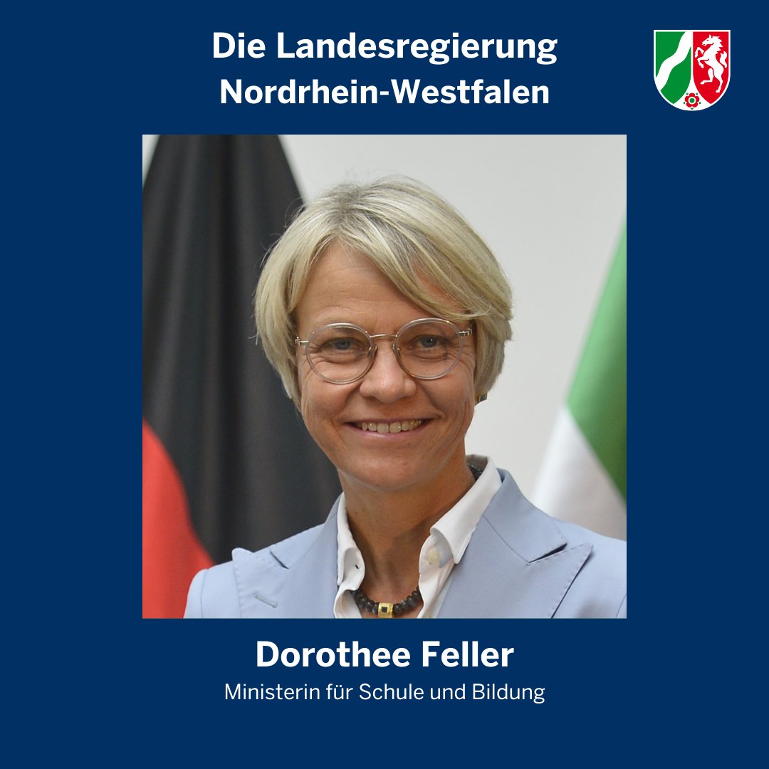 Feierlicher Anlass im #BildungslandNRW! Dorothee Feller tritt heute ihr Amt als neue Schul-
und Bildungsministerin im <a href="/landnrw/">Staatskanzlei NRW</a> an! 
Heute Mittag bekam Ministerin Feller ihre Ernennungsurkunde von Ministerpräsident <a href="/HendrikWuest/">Hendrik Wüst</a> im Ständehaus überreicht.
(1/2)