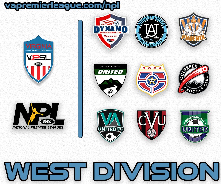 🔊🔊We are excited to announce the first members of the VPSL-NPL West Division for 2022-23 #VPSLNPL #VPSLSoccer #VPSLWest
Read more at vapremierleague.com/npl