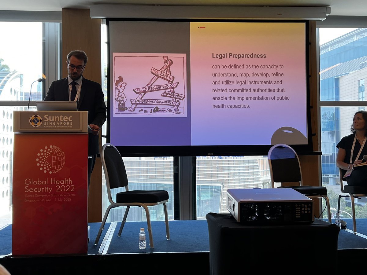 Cedric Aperce from @ResolveTSL promotes national #legalpreparedness at @GHS_conf @GHSAgenda @GHSAConsortium #GHS2022