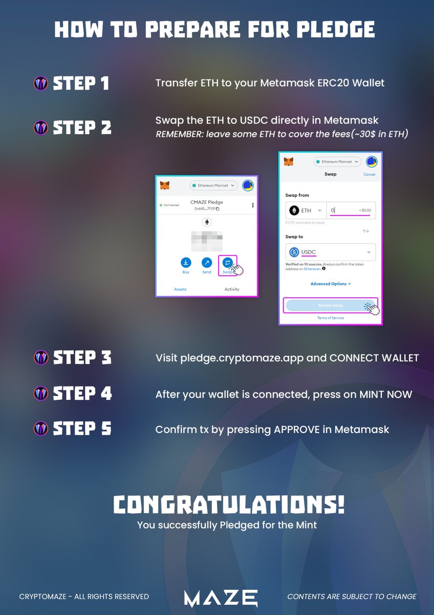 MoodyMightsAI's tweet photo. ✅ Get your USDC ready 
+ ETH for send fee 
Currently the gas is a bit high ,but around 40$ will be enough.

We will airdrop you all of the NFTs on the official WL mint day✅
We will cover the minting fees. https://t.co/7vMkQA0l8r