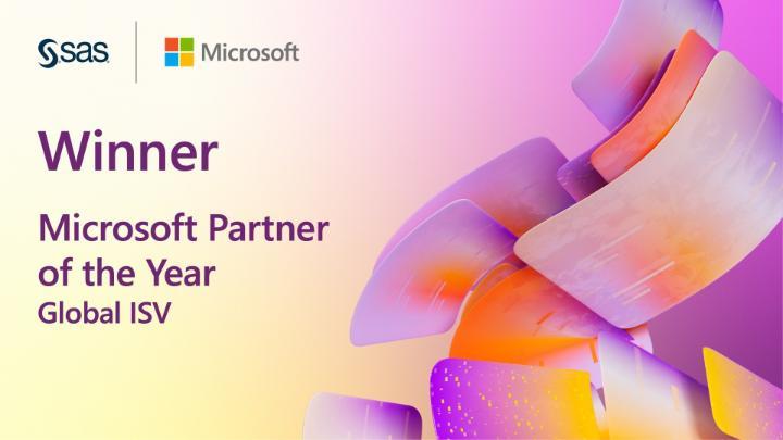 SaraLeiro's tweet photo. Big news! SAS has been recognized as the winner of the 2022 @Microsoft Partner of the Year award for Global Independent Software Vendor. It's exciting to see the power of our partnership in helping drive customers to the #EmpoweredCloud. #MSInspire https://t.co/BwknCuOnIh https://t.co/rz6CTWaC1F